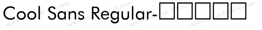 Cool Sans Regular字体转换
